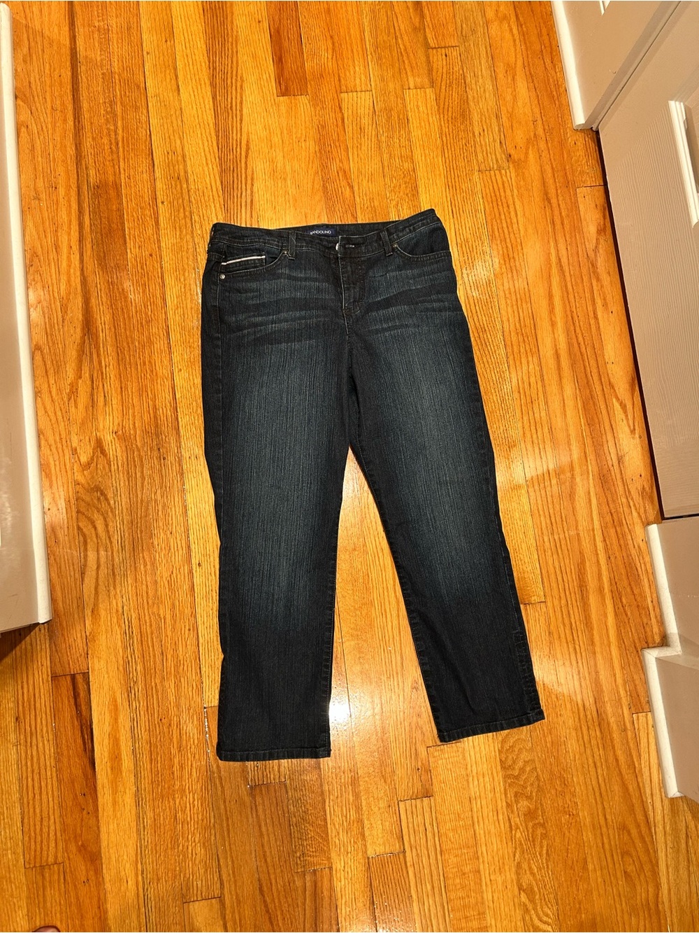 Bandolino Dark Blue Cropped Straight Jeans